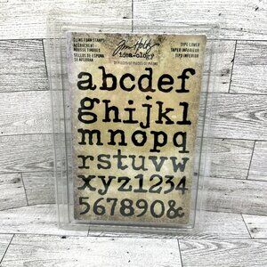 Brand New Tim Holtz Idea-ology 37 Pcs Alpha/Numeric Cling Foam Stamps Type Lower